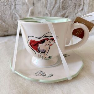 Rae Dunn X Disney Ariel Cup and Saucer Set NWT